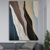 诧寂风抽象油画现代简约酒店装 饰画 客厅挂画样板房挂画