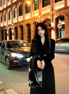 Norain不下雨  法式收腰高级感长款羊毛大衣女秋冬气质毛呢外套