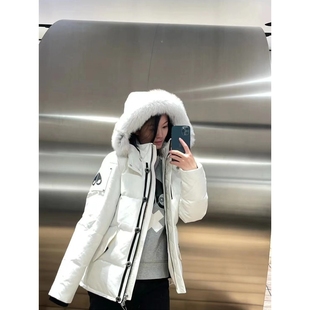 【惊!折扣】秋冬季加拿大剪刀羽绒服女短款3Q飞行员夹克男加厚保