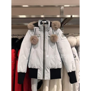 【惊！折扣】代购Moose  小剪刀Debbie Bomber女士羽绒服经典毛领