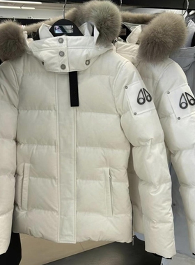 【惊！折扣】加拿大免税MOOSE 2024新款女款狐狸毛短款修身剪刀羽