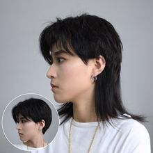 网红同款鲻鱼头假发男士中分刘海短发韩版男生短直发帅气逼真自然