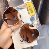 Солнцезащитные очки, белый чай, коллекция 2023, по фигуре, популярно в интернете, защита от ультрафиолета