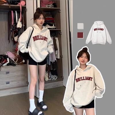 美式复古卫衣女2024新款春秋外套