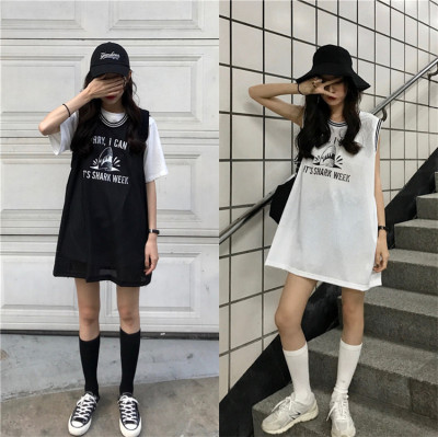 吊带夏季薄款外穿宽松bf风ins潮