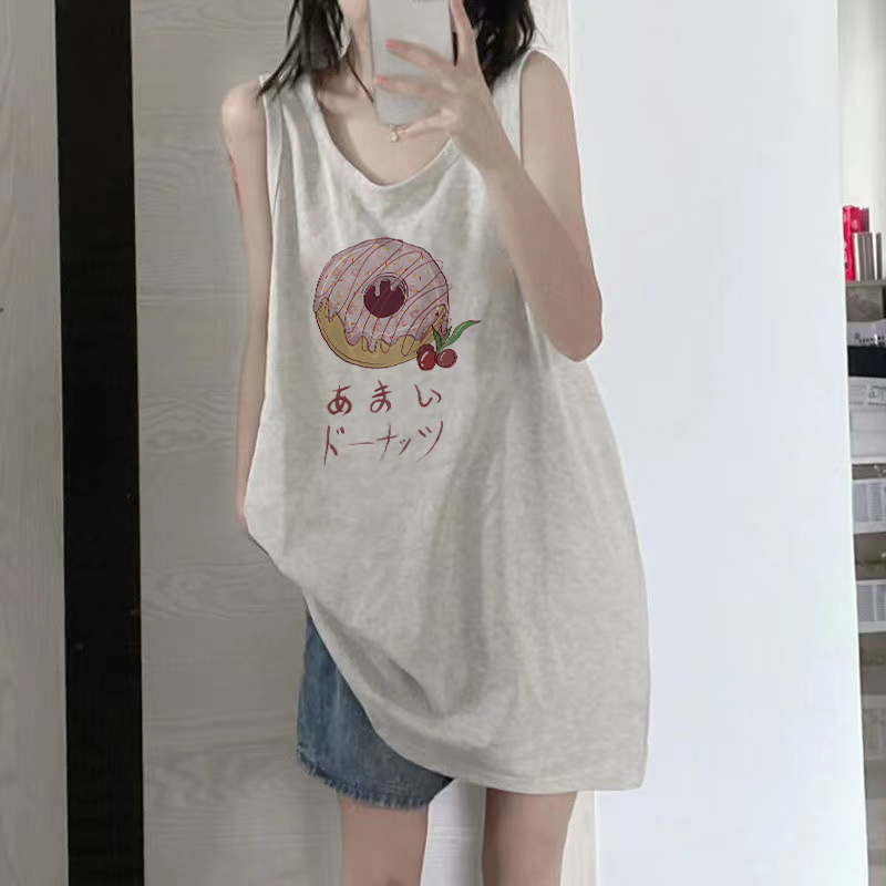 纯棉吊带运动坎肩背心无袖女夏季