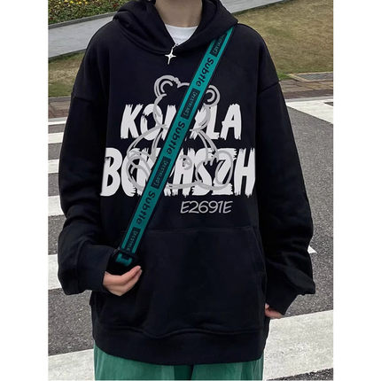 连帽卫衣女2024新款爆款秋冬季小个子加绒加厚上衣潮牌高级感外套