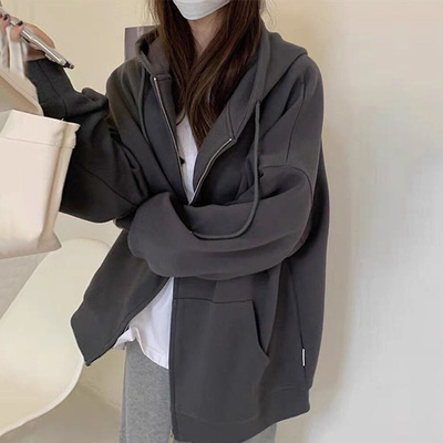 卫衣女2024秋季薄款开衫拉链外套