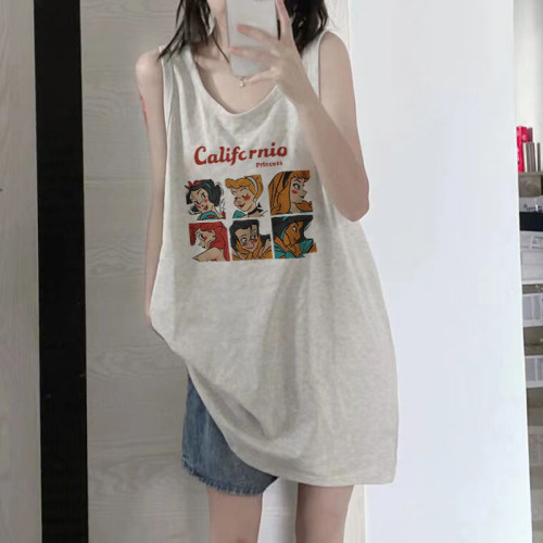 纯棉吊带运动坎肩背心无袖女夏季