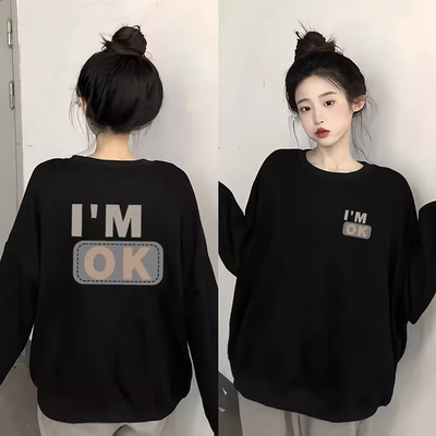 无帽卫衣女2025新款秋冬季小个子