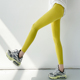 外穿透气 薄款 柠檬黄色九分无尴尬线高腰收腹瑜伽健身鲨鱼裤 女夏季