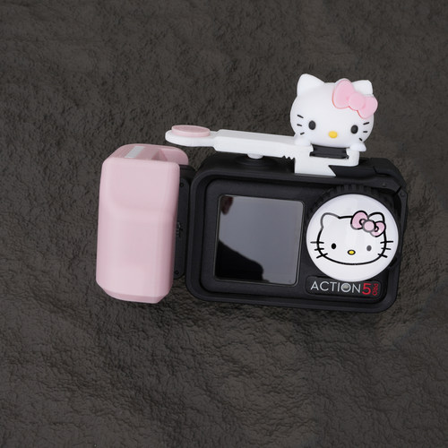 适用大疆DJI action4/5pro相机原厂兔笼凯蒂猫街拍手柄快门按键