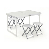 备烧烤摆摊自驾车载桌子 铝合金野餐露营装 户外折叠桌椅套装 便携式
