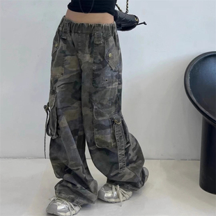 青少年酷帅长裤裤子韩版童装2025秋季儿童校园迷彩街舞工装休闲裤