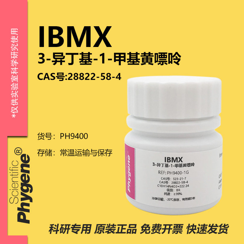 IBMX 3-异丁基-1-甲基黄嘌呤 28822-58-4 PDE抑制剂 实验试剂
