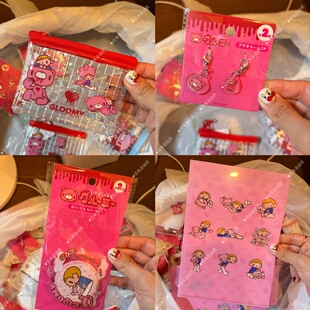 在途日本代购正版GLOOMY暴力熊零钱包便签徽章周边贴纸挂件钥匙扣