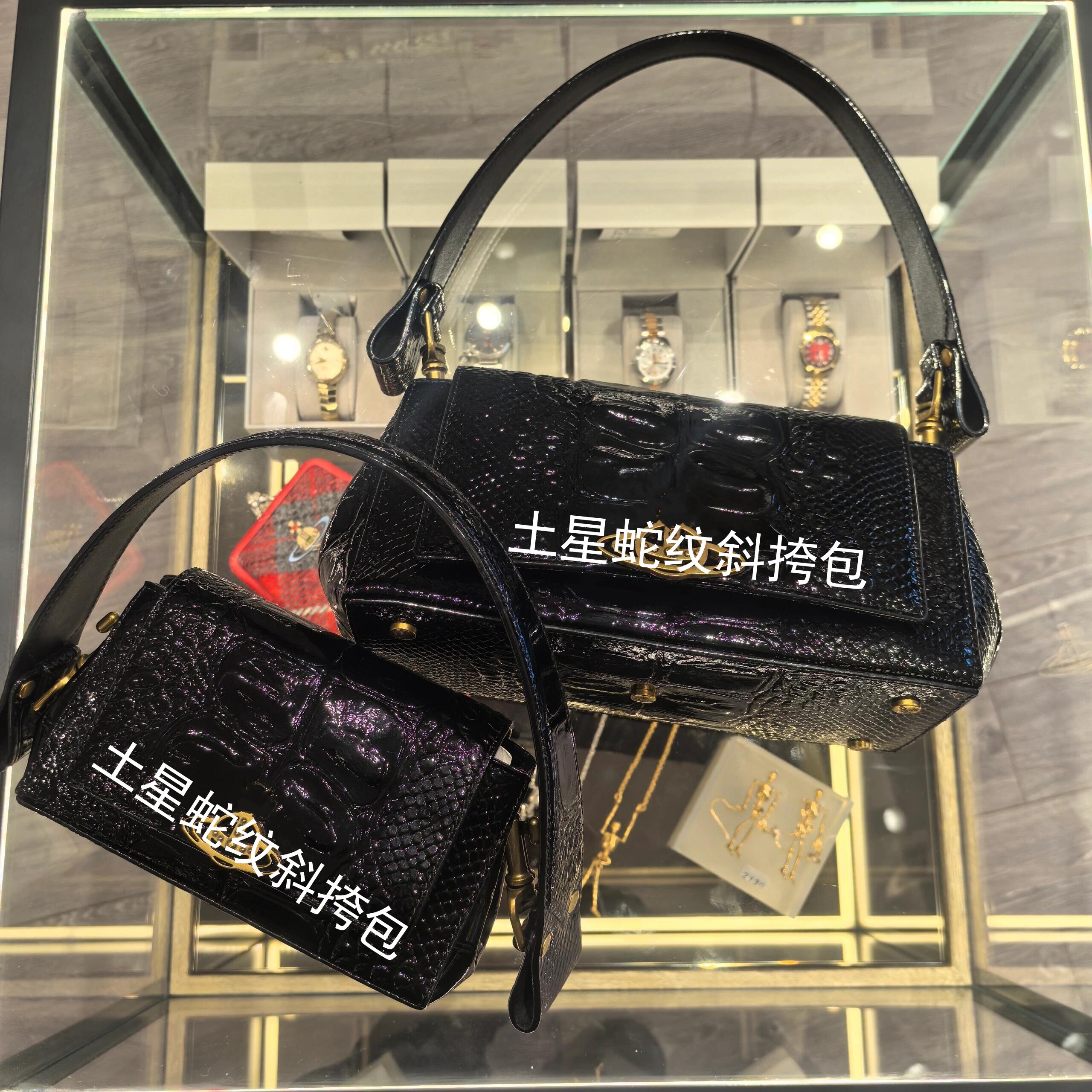 高品质现货 2025新款土星蛇纹腋下单肩斜挎包高级感复古女包