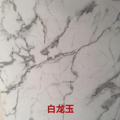 鱼肚白白龙玉石塑UV板背景墙