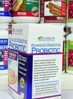 美国现货trunature消化益生菌100粒成人调理肠胃100亿活性益生菌