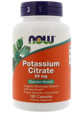 现货 Foods柠檬酸钾生酮补钾180粒美国原装进口25年到期