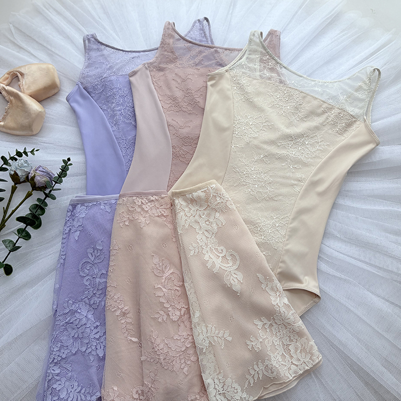 芭蕾舞练功服蕾丝中高体操服连体服艺考基训服舞蹈服形体服