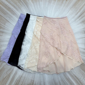 成人芭蕾舞裙一片式 教师裙 系带半身蕾丝围裙舞蹈服练功纱裙长款