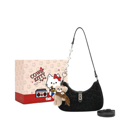 官网正品Cow&Kitty腋下包女2026新款豹纹单肩包高级感手提斜挎包