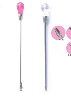 日系美甲工具 调胶棒 搅拌勺 甲油胶光疗胶闪粉勺搅胶棒 消泡尖针