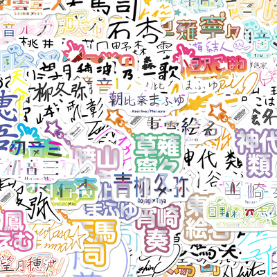 240张世界计划签名贴纸创意精美手写高颜值房间墙面行李箱笔记本