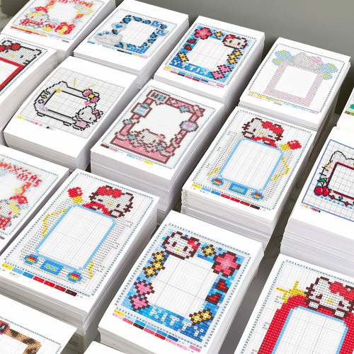 爆款上新】96张kt系列拍立得相框拼豆图纸贴纸kt相框拼豆豆贴纸