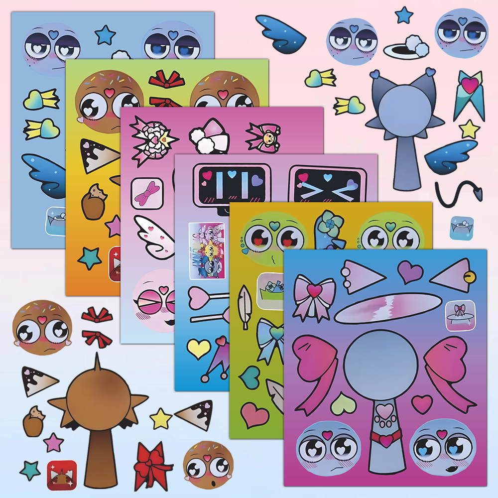 升级新款大张Sprunki节奏盒子星空版儿童个性手工粘贴玩具安静书