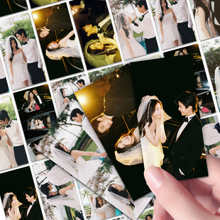 36张朝朝暮暮小卡热播影视剧双轨男女主甜蜜婚纱剧照小卡