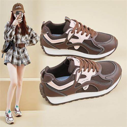 ins韩版新款老爹鞋女2025秋季学生跑步运动厚底增高休闲鞋H2535