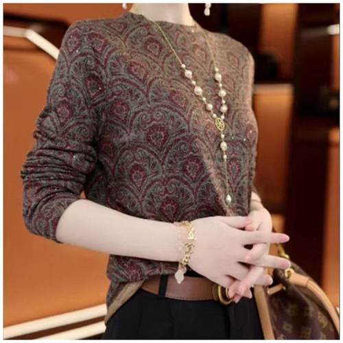 梦鲸好物打底衫秋季新款女装休闲长袖上衣秋冬女士妈妈小衫潮