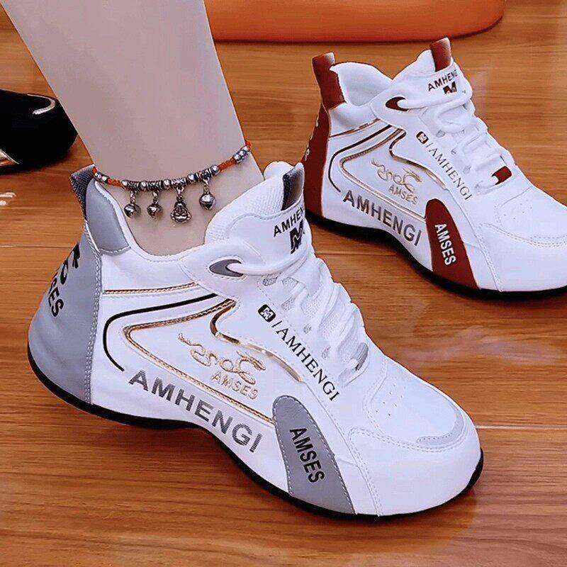 西门吹牛真皮女鞋运动休闲跑步鞋女士跳舞老爹鞋子冬季加绒皮蓬鞋