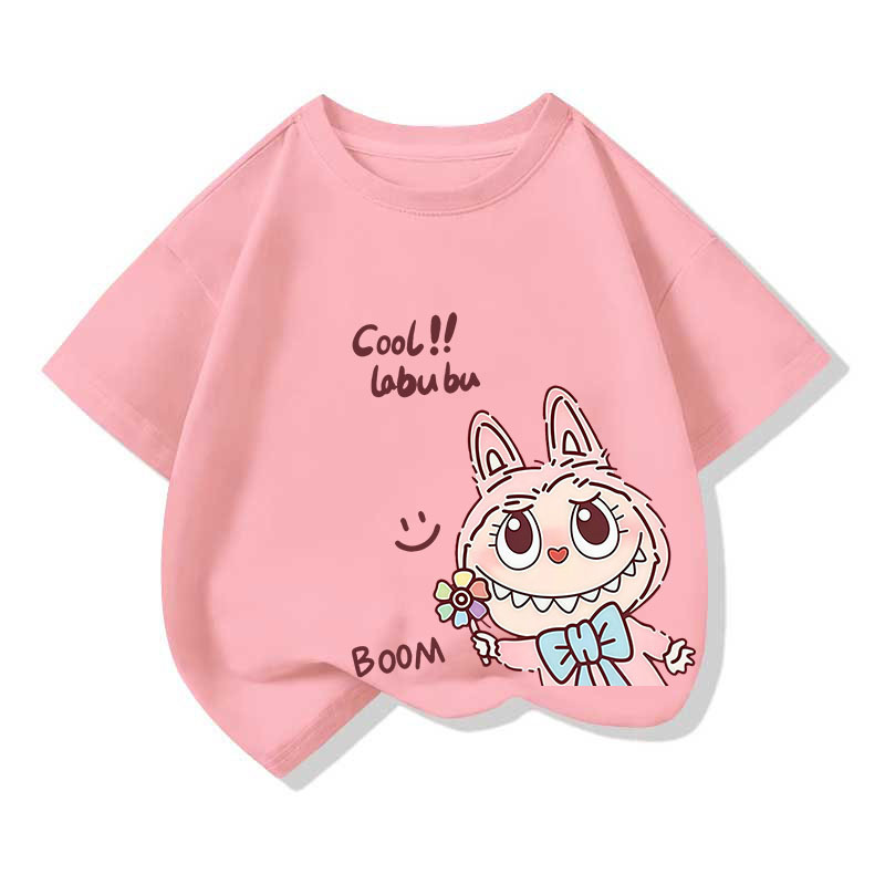 NASA联名卡通动漫周边可爱印花男女儿童短袖纯棉t恤衫夏装半袖潮