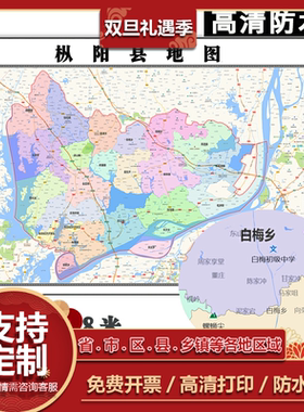 枞阳县地图1.1米高清贴图安徽省铜陵市行政交通区域划分新款定制