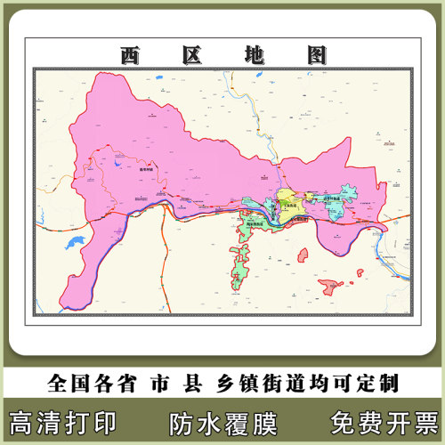 西区地图90厘米行政交通区域路线划分新款四川省攀枝花市高清贴图