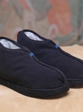 【中式保暖棉鞋冬季女】老北京手工千层底布鞋女禅修棉鞋平底外穿