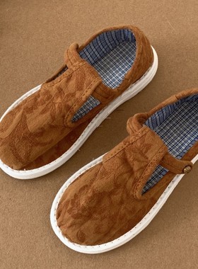 村匠纯手工千层底布鞋女是春夏棉麻复古提花单鞋软底软面舒适透气