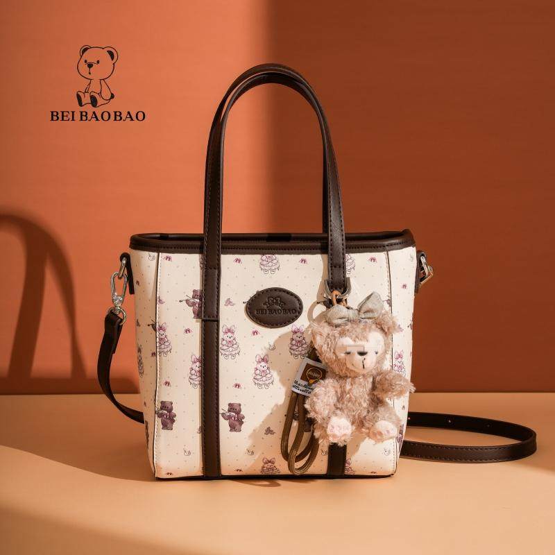北包包新款单肩斜挎包女时尚潮流手拎包原创卡通小熊百搭休闲包包