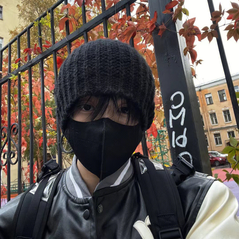 大头围时尚新款防风保暖毛线帽潮