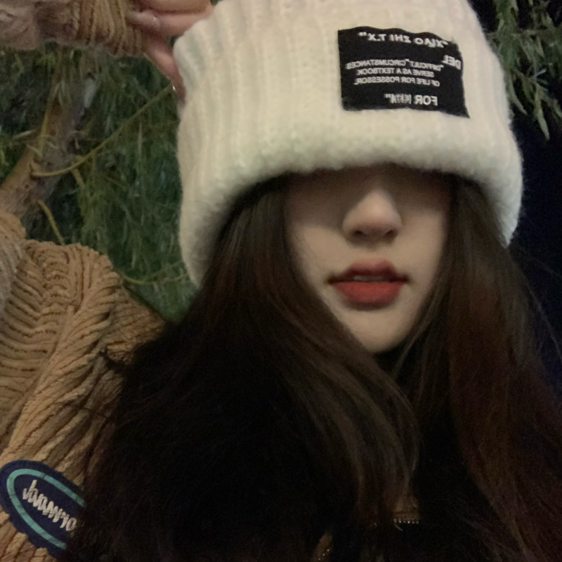 大头围大脸显脸小百搭毛线帽子女
