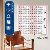 完整版 读经一角 幼儿园国学经典 千字文挂图墙贴大挂图注音版 正版