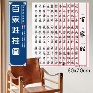 读经一角 正版百家姓挂图墙贴 注音版幼儿园国学经典完整版大挂图