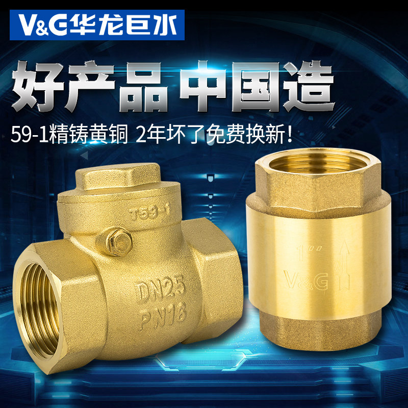 华龙巨水卧式止回阀单向阀逆止阀高温蒸汽立式止回阀4分6分1寸