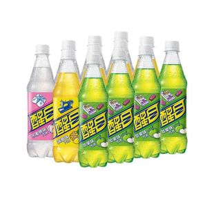 醒目果味汽水500ML苹果蜜桃菠萝味碳酸饮料
