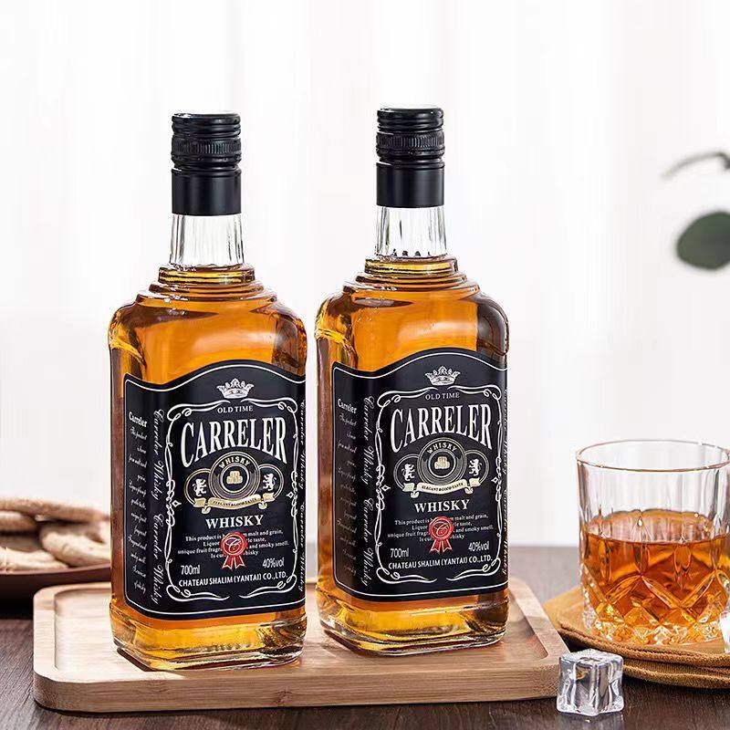 高度烈酒40度威士忌洋酒组合威士忌伏特加酒吧夜场酒水700ML*2