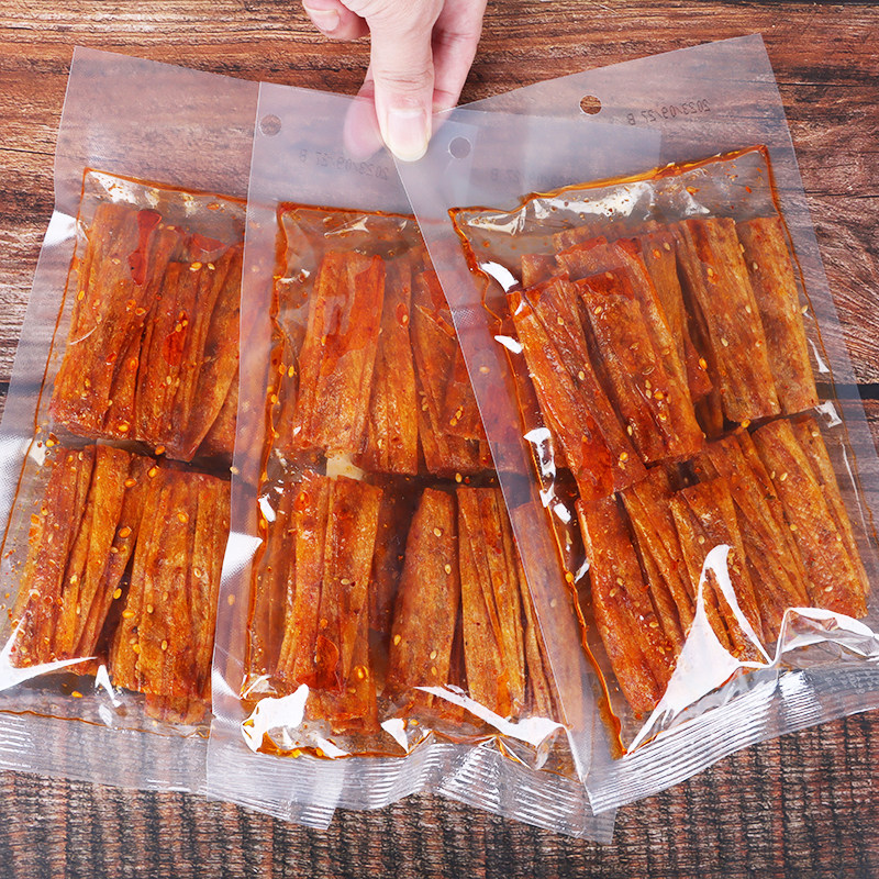 香辣豆卷湖南平江特产8090童年儿时网红辣条零食豆皮卷麻辣条辣味