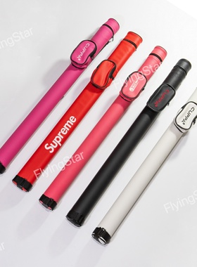 五色字母台球杆桶中式黑八桌球杆杆筒两孔球杆筒皮革材质台球杆包